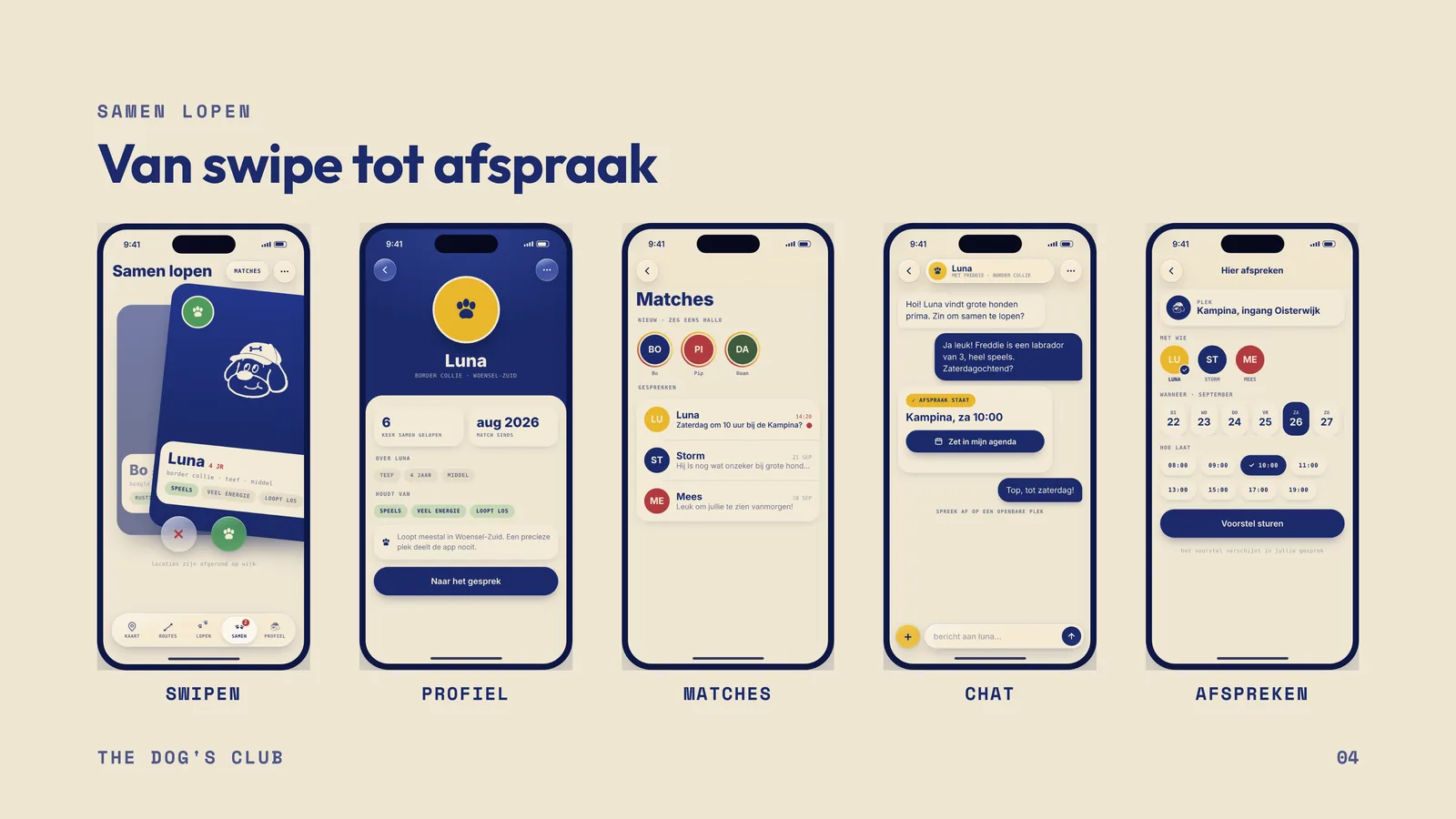 The Dog’s Club — Van swipe tot afspraak