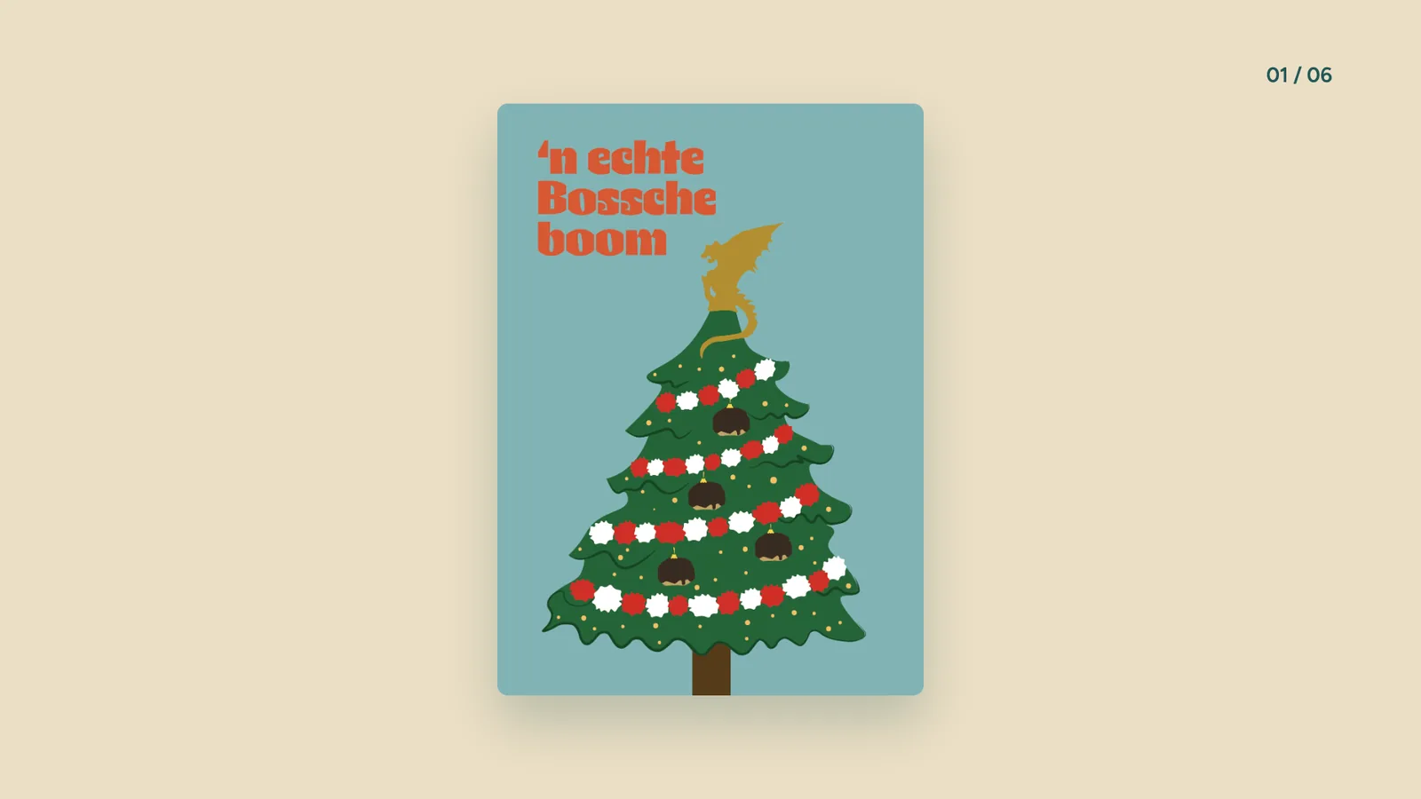 Kerstkaarten — 'n Echte Bossche boom