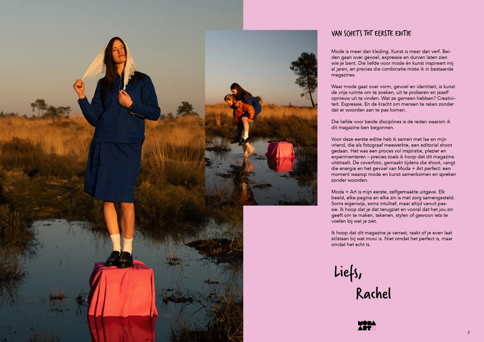 Art + Moda magazine — Van schets tot eerste editie